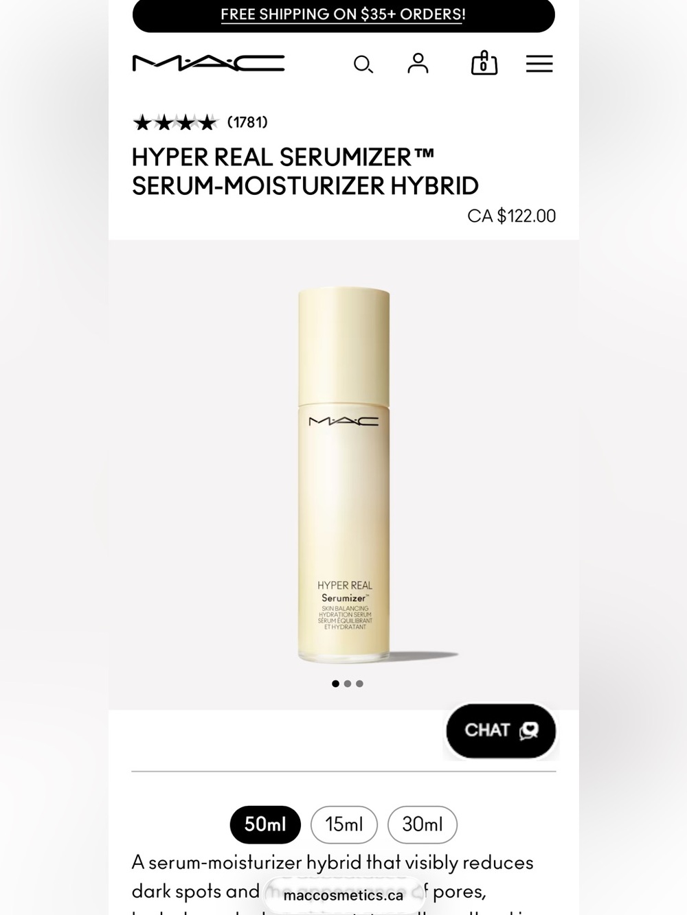 MAC - Hyper Real - Serumizer- BRAND NEW
